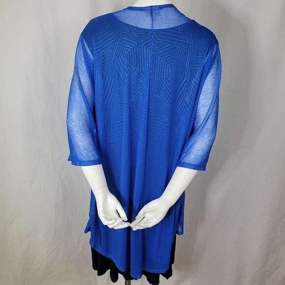 Lularoe Open Front Blue‎ Cardigan Size M - Picture 3 of 6